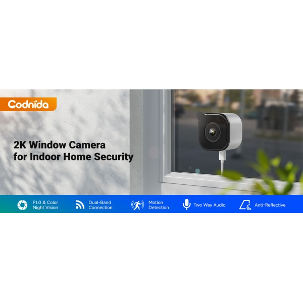Codnida 4G LTE Wireless Solar-Powered Outdoor Security Camera with SIM Card, 9000mAh Battery, 2K HD, Color Night Vision, Two-Way Audio, IP66